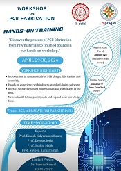 IIT Delhi launched a Workshop on PCB Fabrication.